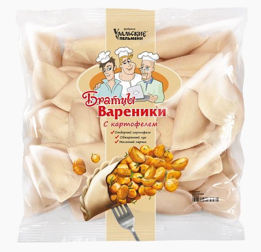 УП Вареники БРАТЦЫ с картофелем 350гр*12 (6) — оптом