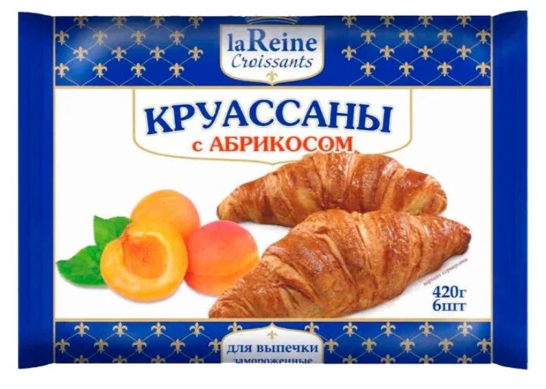 МР (Шок-Ц) ПФ Круасаны La Reine с абрикосом 420гр*8 (4) — оптом