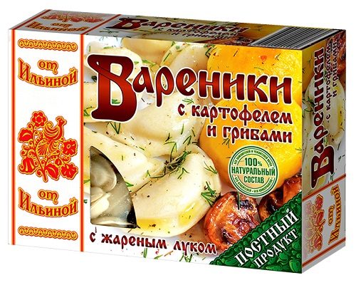 ИЛ Вареники с КАРТОФ и ГРИБАМИ ручн 450гр*6 (4) — оптом