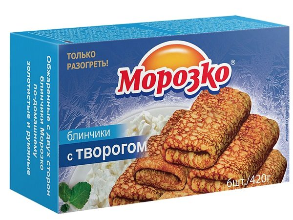 МР (Шок-Ц) Блины МОРОЗКО с творогом 420гр*12 (6) — оптом