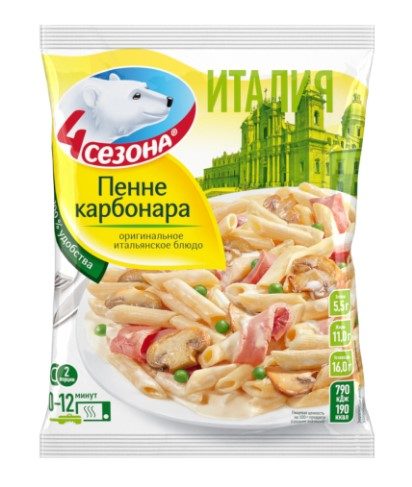 4С Пенне карбонара (пакет) 600гр*12 (4) — оптом
