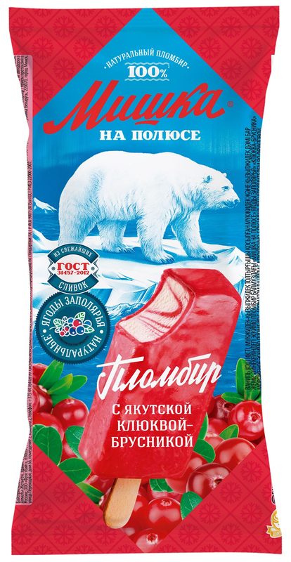 МП Эск МИШКА ЯГОДНОЕ Пломб Клюква Брусн 75гр*26 — оптом