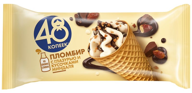 ФР Рожок 48 КОПЕЕК ГИГАНТ Пломбир 106гр*18 — оптом