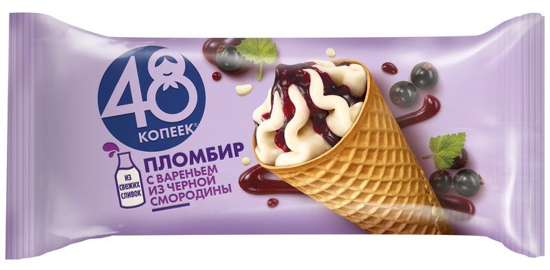 ФР Рожок 48 КОПЕЕК ГИГАНТ Чёрная смородина 111гр*18 — оптом