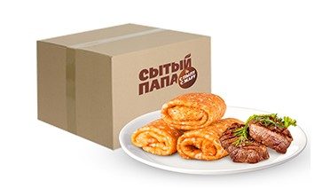 (вес) СП Блины СЫТЫЙ ПАПА с мясом сочным 5кг*1 — оптом