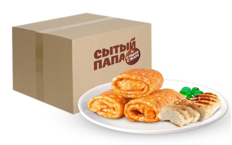 (вес) СП Блины СЫТЫЙ ПАПА с жарен куриц 5кг*1 — оптом