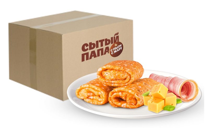 (вес) СП Блины СЫТЫЙ ПАПА с ветчин и сыром 5кг*1 — оптом