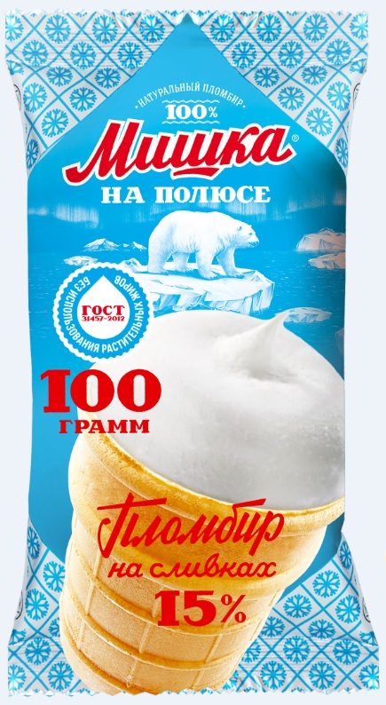 МП (СУПЕР-Ц) Стакан МИШКА Пломбир 100гр*36 — оптом