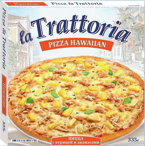 МР (Шок-Ц) Пицца La TRATTORIA Гавайская 335гр*5 (5) — оптом