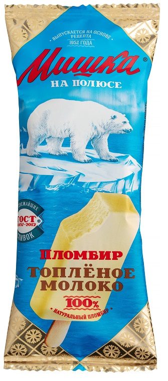 МП Эск МИШКА Топлёное Молоко (пломбир) 70гр*26 — оптом