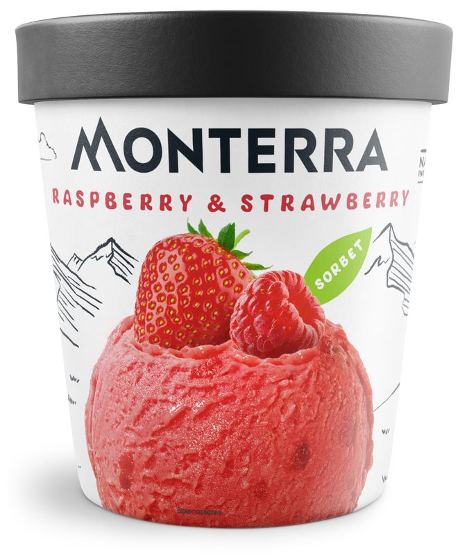 MONTERRA Сорбет Малина Клубника 480мл*8 (1) — оптом