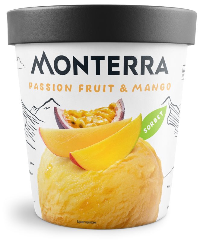 MONTERRA Сорбет Манго Маракуйя 480мл*8 (1) — оптом