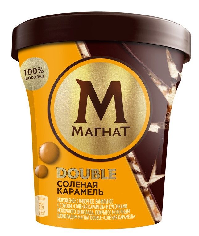 ИМ Ведерко МАГНАТ ДАБЛ Соленая карамель 310гр*8 (2) — оптом