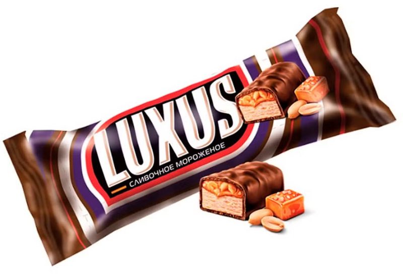 КО Батончик LUXUS Арахис Карамель Нуга 50гр*20 — оптом