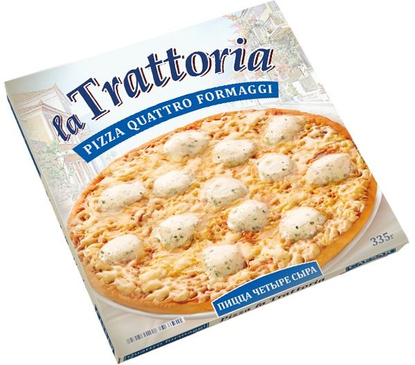 МР (Шок-Ц) Пицца La TRATTORIA Четыре сыра 335гр*5 (5) — оптом