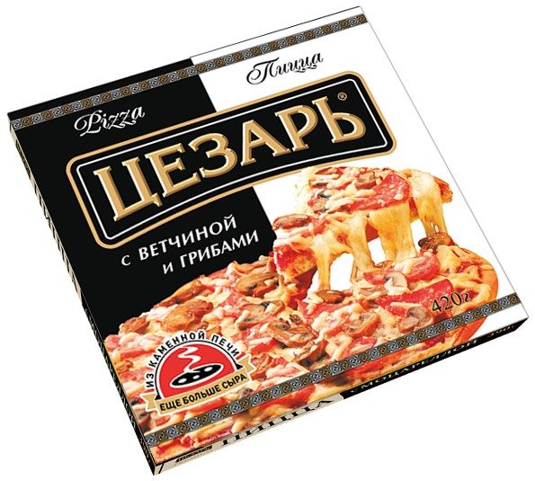 МР (Шок-Ц) Пицца ЦЕЗАРЬ Ветчина Грибы 420гр*4 (4) — оптом