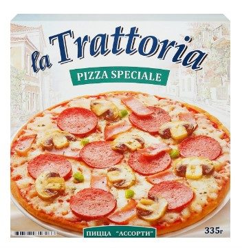 МР (Шок-Ц) Пицца La TRATTORIA Асcорти 335гр*5 (5) — оптом