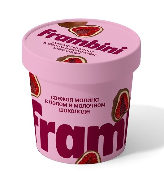 ФБ Малина FRAMBINI в бел и молоч шоколаде 130гр*12 (2) — оптом