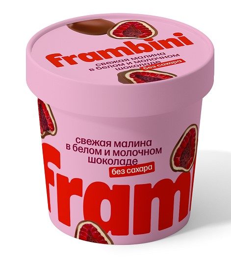 ФБ Малина FRAMBINI в шоколаде БЕЗ САХАРА 130гр*12 (2) — оптом