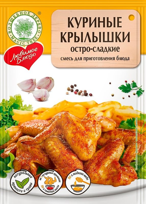 ВД** ЛБ Смесь Куриные крылыш остро-слад 30гр*30 (5) — оптом