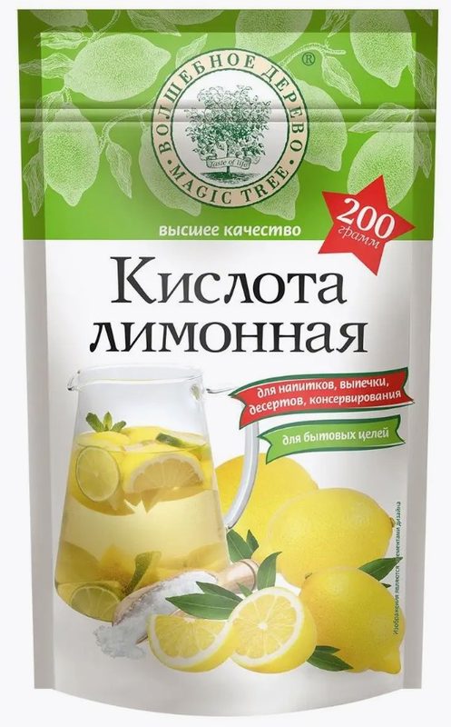 ВД Лимонная кислота Дой-пак 200гр*15 (5) — оптом