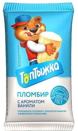 СЗ Стаканчик ТОПТЫЖКА Пломбир Ваниль 70гр*30 — оптом