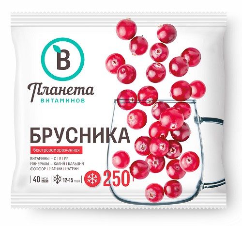 ПВ Ягода Брусника 250гр*20 (5) — оптом