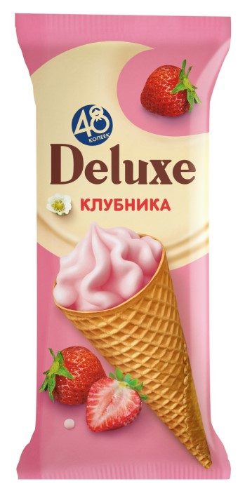 ФР Рожок 48 КОПЕЕК DELUXE Клубничный 100гр*18 — оптом