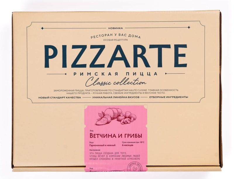 ЯМ Пицца PIZZARTE Ветчина-Грибы 420гр*10 (3) — оптом