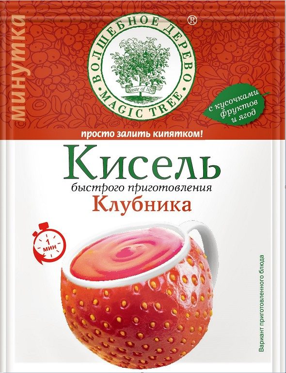 ВД Кисель Клубника быстрого приготовления 30гр*30 (5) — оптом
