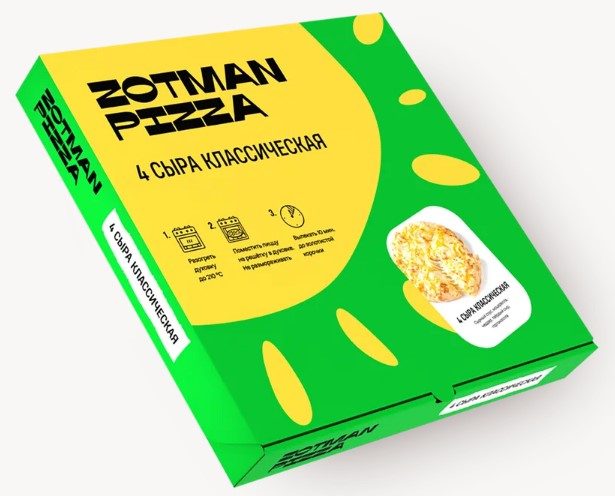 ЗТ Пицца ZOTMAN Четыре сыра (круглая) 340гр*8 (3) — оптом