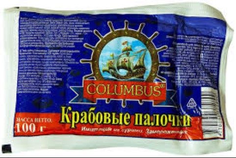 CS Крабовые палочки COLUMBUS 100гр*56 (10) — оптом