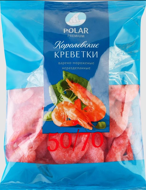 PL Креветки 50/70 Королевские нераздел в/м 500гр*6 (3) — оптом