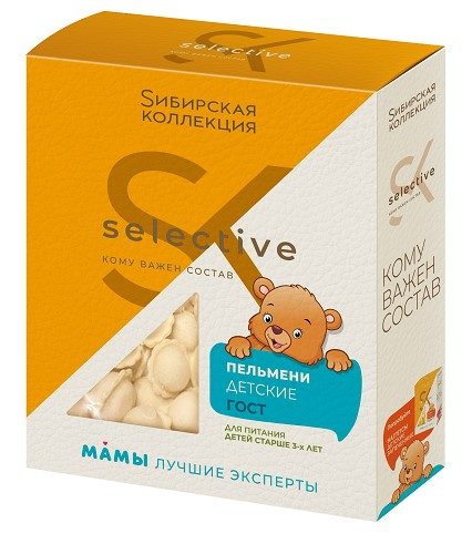 СК Пельмени СИБ КОЛ ГОСТ SELECTIVE Детские 500гр*8 (4) — оптом