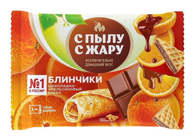 (АКЦ) СПЖ Блины Шоколадно-апельсинов кранч 240гр*10 (4) — оптом