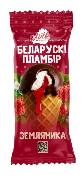 БЛ Рожок MilkR плмбр Земляника NEW в какао глаз 85гр*24 — оптом