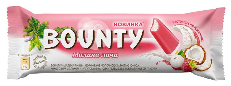 МS Эскимо BOUNTY Малина-Личи 64гр*24 — оптом