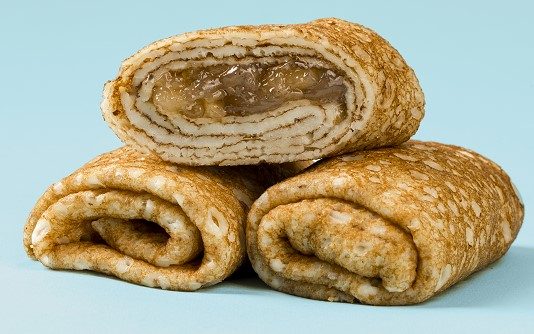 (вес) СП Блины СЫТЫЙ ПАПА яблочный штрудель 5кг*1 — оптом