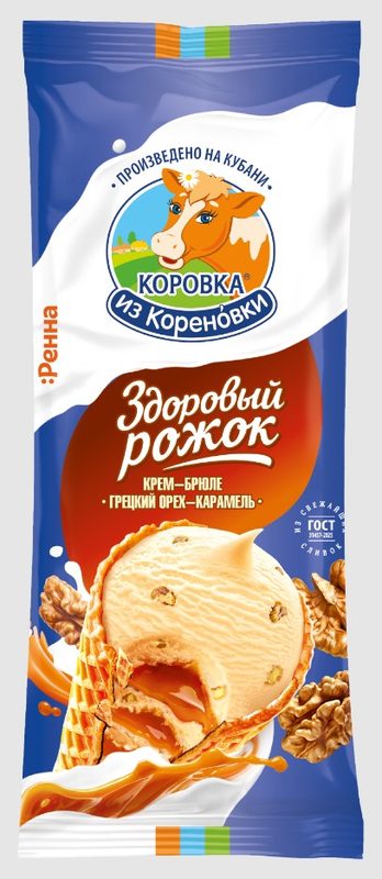 КК Рожок ГИГАНТ Крем-брюле Карамель-Грец орех 100гр*12 — оптом