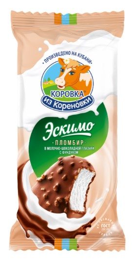 КК Эскимо ФУНДУК шок-глазур пломбир NEW 60гр*20 — оптом